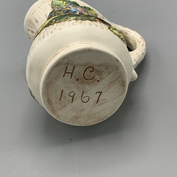 Vintage Individual Mini Creamer with Birds Gold Gilt Handpainted HC 1967 3" Tall - Picture 8 of 8